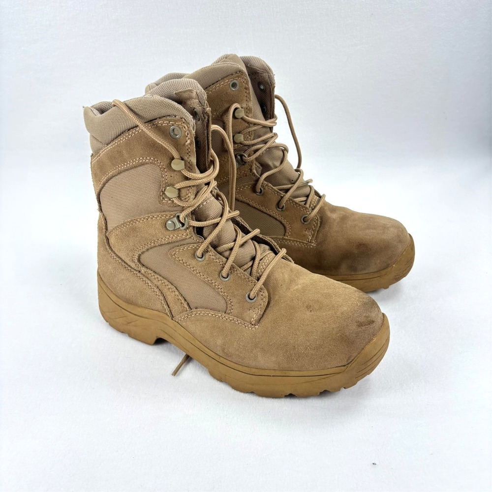 Brahma Combat Work Boots Leather Steel Toe Waterproof Slip Resistant‎ Mens 9 W